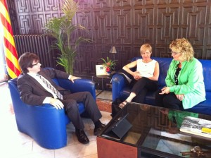 Pia i Marina amb Puigdemont